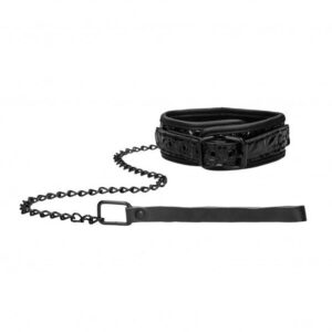 Collar with Leash Luxury - Black
