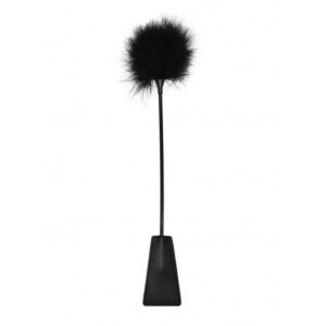 Riding Crop Ouch! Crop With Feather - Black
