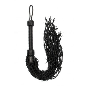 Flogger Leather Barbed Wire Flogger - Black