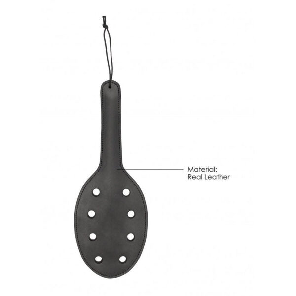 Paddle Saddle Leather Paddle With 8 Holes - Black