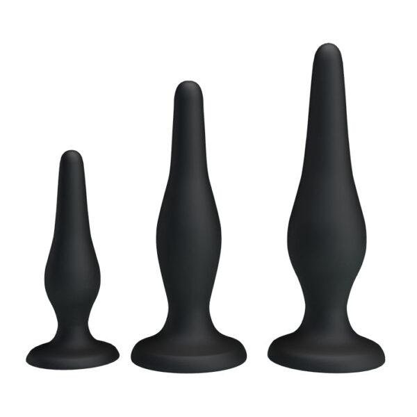 Anal Beginners Mini Butt Plug Set - Black