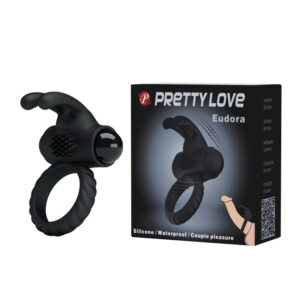 Cock Ring / Clitoral Vibrating "Eudora" - Black