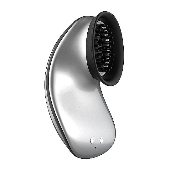 Clitoral Vibrator Hands Free Suction & Vibration Toy - Silver