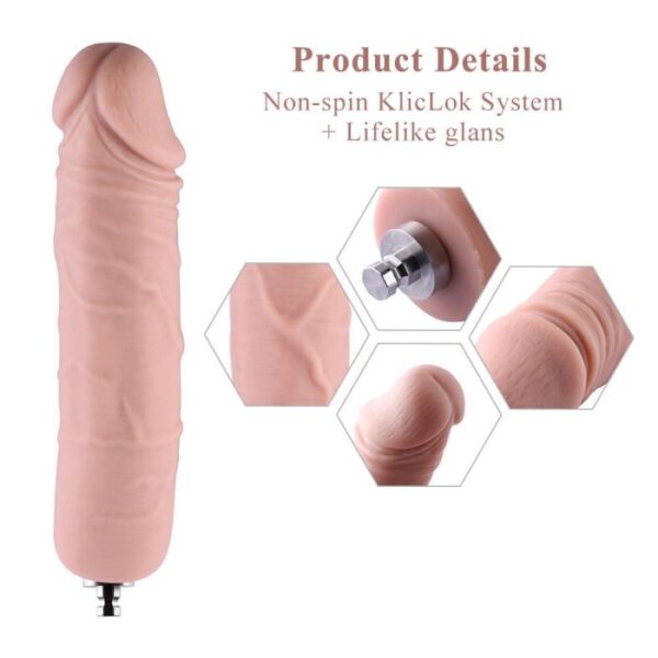 Dildo 7 inch Veined Slim Silicone Anal Dildo (KlicLok)