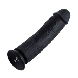 Dildo 11 inch Silicone Black Curved (KlicLok)