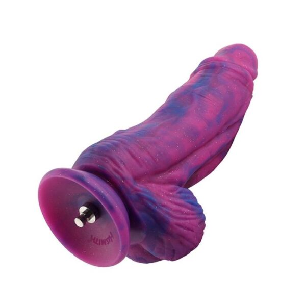 Dildo 9.5 inch Silicone Purple and Blue Monster Dildo (KlicLok)
